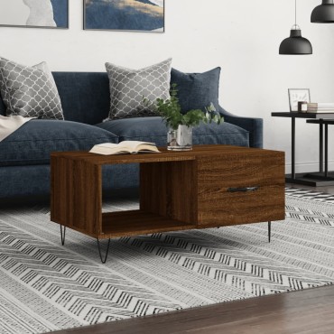 vidaXL Τραπεζάκι Σαλονιού Καφέ Δρυς 90x50x40cm Επεξεργασμένο Ξύλο 1 τεμ.