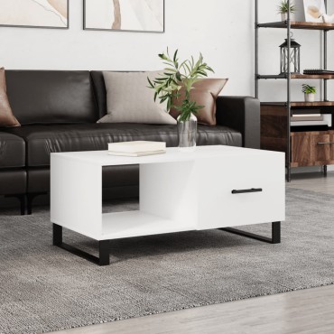 vidaXL Τραπεζάκι Σαλονιού Λευκό 90x50x40cm Επεξεργασμένο Ξύλο 1 τεμ.