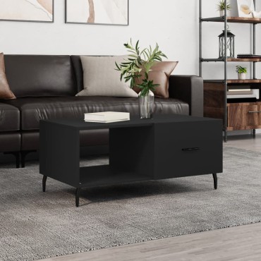 vidaXL Τραπεζάκι Σαλονιού Μαύρο 90x50x40cm Επεξεργασμένο Ξύλο 1 τεμ.