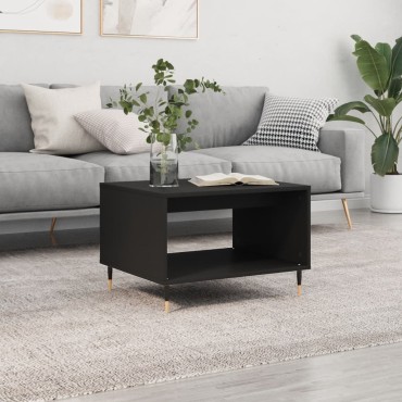 vidaXL Τραπεζάκι Σαλονιού Μαύρο 60x50x40cm από Επεξεργασμένο Ξύλο 1 τεμ.