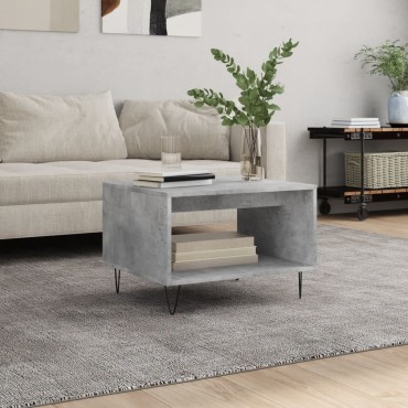 vidaXL Τραπεζάκι Σαλονιού Γκρι Σκυρ. 60x50x40cm από Επεξεργ. Ξύλο 1 τεμ.