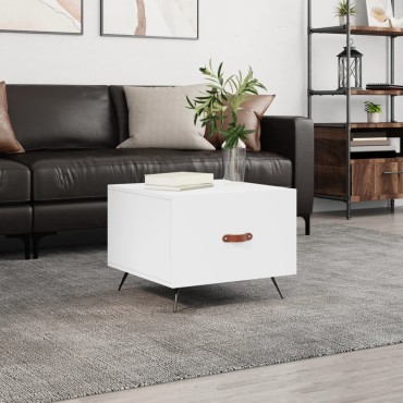 vidaXL Τραπεζάκι Σαλονιού Λευκό 50x50x40cm από Επεξεργ. Ξύλο 1 τεμ.