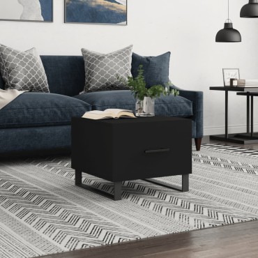 vidaXL Τραπεζάκι Σαλονιού Μαύρο 50x50x40cm από Επεξεργασμένο Ξύλο 1 τεμ.