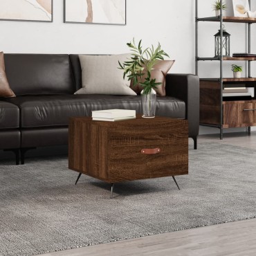 vidaXL Τραπεζάκι Σαλονιού Καφέ Δρυς 50x50x40cm Επεξεργασμένο Ξύλο 1 τεμ.