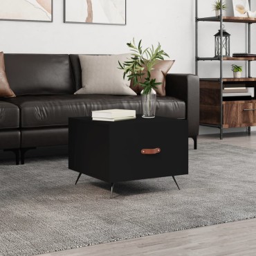 vidaXL Τραπεζάκι Σαλονιού Μαύρο 50x50x40cm από Επεξεργασμένο Ξύλο 1 τεμ.