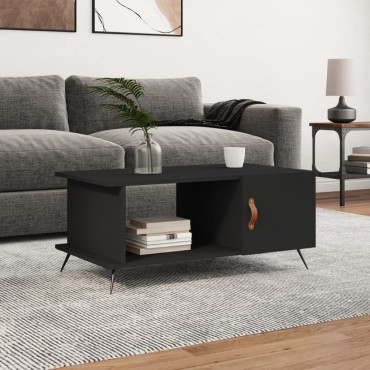 vidaXL Τραπεζάκι Σαλονιού Μαύρο 90x50x40cm Επεξεργασμένο Ξύλο 1 τεμ.