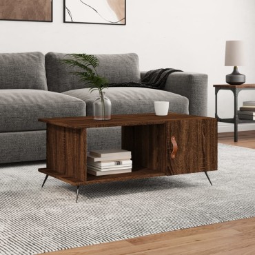 vidaXL Τραπεζάκι Σαλονιού Καφέ Δρυς 90x50x40cm Επεξεργασμένο Ξύλο 1 τεμ.