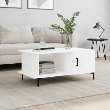 vidaXL Τραπεζάκι Σαλονιού Λευκό 90x50x40cm Επεξεργασμένο Ξύλο 1 τεμ.