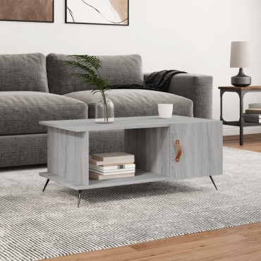 vidaXL Τραπεζάκι Σαλονιού Γκρι Sonoma 90x50x40cm Επεξεργασμένο Ξύλο 1 τεμ.