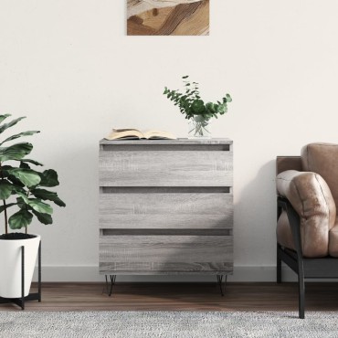 vidaXL Ντουλάπι Γκρι Sonoma 60x35x70cm από Επεξεργασμένο Ξύλο 1 τεμ.