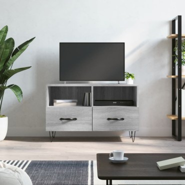 vidaXL Έπιπλο Τηλεόρασης Γκρι Sonoma 80x36x50cm από Επεξεργ. Ξύλο
