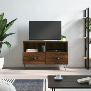 vidaXL Έπιπλο Τηλεόρασης Καφέ Δρυς 80x36x50cm Επεξ. Ξύλο