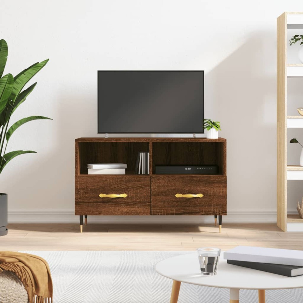 vidaXL Έπιπλο Τηλεόρασης Καφέ Δρυς 80x36x50cm Επεξ. Ξύλο
