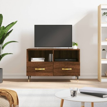 vidaXL Έπιπλο Τηλεόρασης Καφέ Δρυς 80x36x50cm Επεξ. Ξύλο