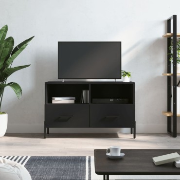 vidaXL Έπιπλο Τηλεόρασης Μαύρο 80x36x50cm από Επεξεργασμένο Ξύλο