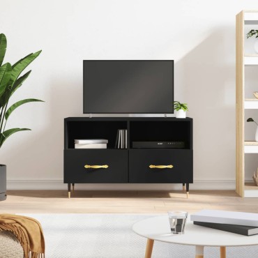 vidaXL Έπιπλο Τηλεόρασης Μαύρο 80x36x50cm από Επεξεργασμένο Ξύλο
