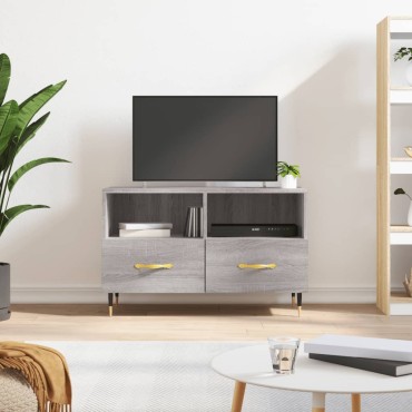 vidaXL Έπιπλο Τηλεόρασης Γκρι Sonoma 80x36x50cm από Επεξεργ. Ξύλο