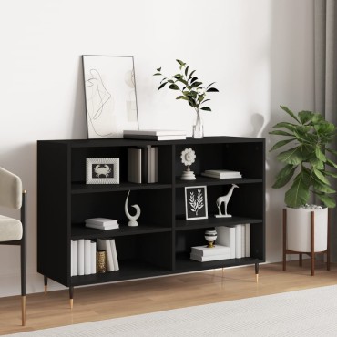 vidaXL Ραφιέρα Μαύρη 103,5x35x70cm από Επεξεργασμένο Ξύλο 1 τεμ.