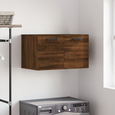 vidaXL Ντουλάπι Τοίχου Καφέ Δρυς 60x36,5x35cm Επεξεργασμένο Ξύλο 1 τεμ.