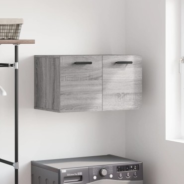 vidaXL Ντουλάπι Τοίχου Γκρι Sonoma 60x36,5x35cm Επεξεργασμένο Ξύλο 1 τεμ.