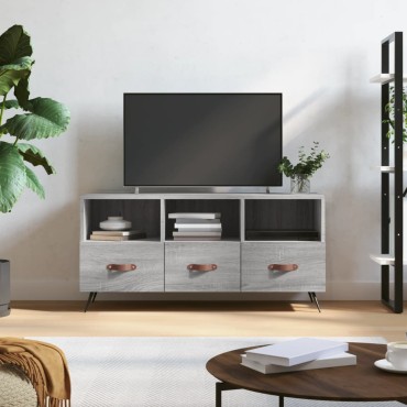 vidaXL Έπιπλο Τηλεόρασης Γκρι Sonoma 102x36x50cm Επεξεργασμένο Ξύλο