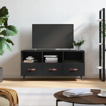 vidaXL Έπιπλο Τηλεόρασης Μαύρο 102x36x50cm από Επεξεργ. Ξύλο