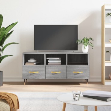 vidaXL Έπιπλο Τηλεόρασης Γκρι Sonoma 102x36x50cm Επεξεργασμένο Ξύλο