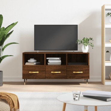 vidaXL Έπιπλο Τηλεόρασης Καπνιστή Δρυς 102x36x50cm Επεξεργασμένο Ξύλο