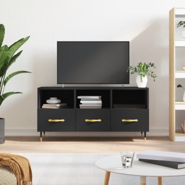 vidaXL Έπιπλο Τηλεόρασης Μαύρο 102x36x50cm από Επεξεργ. Ξύλο