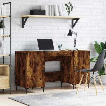 vidaXL Γραφείο Καπνιστή Δρυς 140x50x75cm από Επεξεργασμένο Ξύλο 1 τεμ.