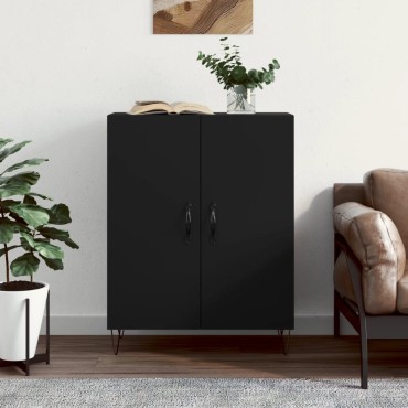 vidaXL Συρταριέρα Μαύρη 69,5x34x90cm από Επεξεργασμένο Ξύλο 1 τεμ.