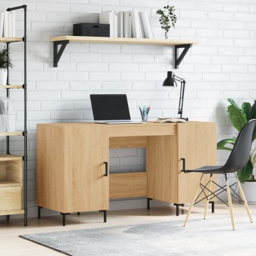 vidaXL Γραφείο Sonoma Δρυς 140x50x75cm από Επεξεργασμένο Ξύλο 1 τεμ.