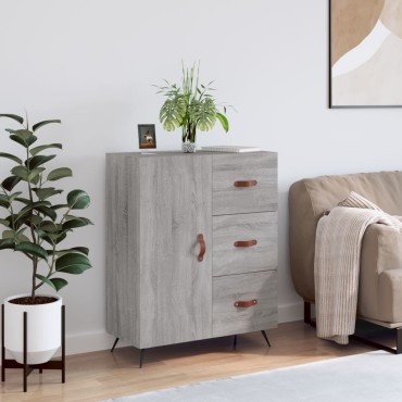 vidaXL Ντουλάπι Γκρι Sonoma 69,5x34x90cm από Επεξεργασμένο Ξύλο 1 τεμ.
