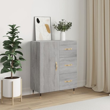 vidaXL Ντουλάπι Γκρι Sonoma 69,5x34x90cm από Επεξεργασμένο Ξύλο 1 τεμ.