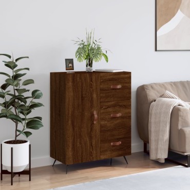vidaXL Ντουλάπι Καφέ Δρυς 69,5x34x90cm Επεξεργασμένο Ξύλο 1 τεμ.