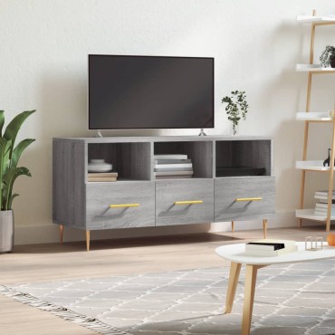 vidaXL Έπιπλο Τηλεόρασης Γκρι Sonoma 102x36x50cm Επεξεργ. Ξύλο