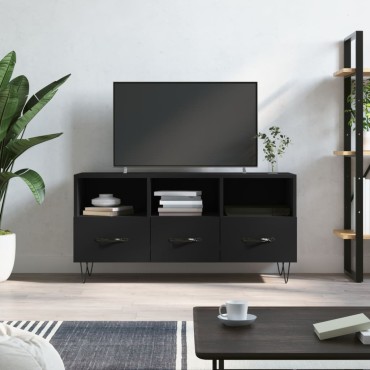 vidaXL Έπιπλο Τηλεόρασης Μαύρο 102x36x50cm από Επεξεργ. Ξύλο