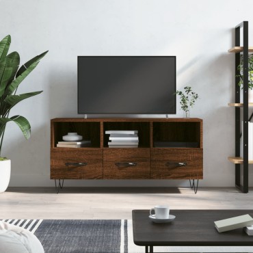 vidaXL Έπιπλο Τηλεόρασης Καφέ Δρυς 102x36x50cm από Επεξεργ. Ξύλο