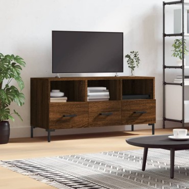 vidaXL Έπιπλο Τηλεόρασης Καφέ Δρυς 102x36x50cm από Επεξεργ. Ξύλο
