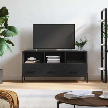 vidaXL Έπιπλο Τηλεόρασης Μαύρο 102x36x50cm από Επεξεργ. Ξύλο