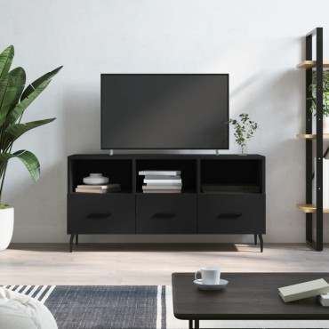 vidaXL Έπιπλο Τηλεόρασης Μαύρο 102x36x50cm από Επεξεργ. Ξύλο