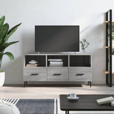 vidaXL Έπιπλο Τηλεόρασης Γκρι Sonoma 102x36x50cm Επεξεργ. Ξύλο