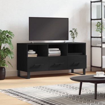 vidaXL Έπιπλο Τηλεόρασης Μαύρο 102x36x50cm από Επεξεργ. Ξύλο