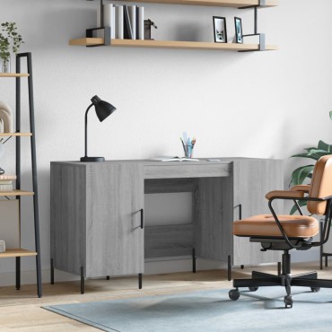 vidaXL Γραφείο Γκρι Sonoma 140x50x75cm από Επεξεργασμένο Ξύλο 1 τεμ.