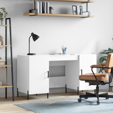 vidaXL Γραφείο Γυαλιστερό Λευκό 140x50x75cm Επεξεργασμένο Ξύλο 1 τεμ.