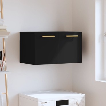 vidaXL Ντουλάπι Τοίχου Μαύρο 60x36,5x35cm από Επεξεργασμένο Ξύλο 1 τεμ.