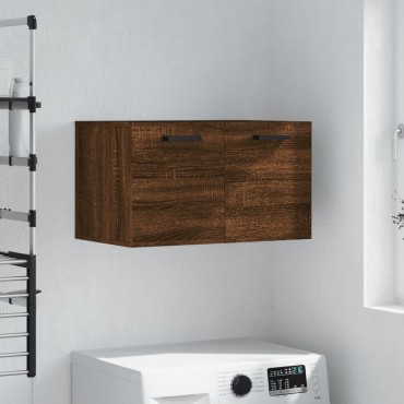 vidaXL Ντουλάπι Τοίχου Καφέ Δρυς 60x36,5x35cm Επεξεργασμένο Ξύλο 1 τεμ.