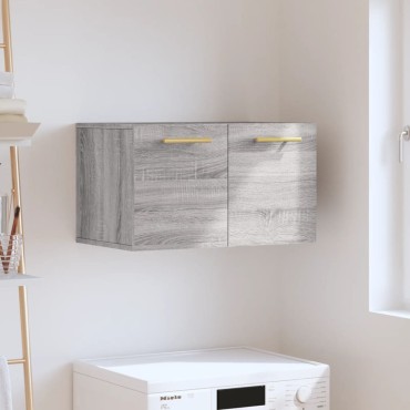 vidaXL Ντουλάπι Τοίχου Γκρι Sonoma 60x36,5x35cm Επεξεργασμένο Ξύλο 1 τεμ.