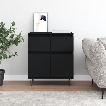 vidaXL Ντουλάπι Μαύρο 60x35x70cm από Επεξεργασμένο Ξύλο 1 τεμ.