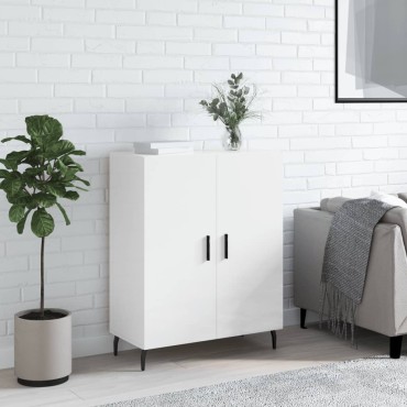 vidaXL Ντουλάπι Γυαλιστερό Λευκό 69,5x34x90cm Επεξεργασμένο Ξύλο 1 τεμ.